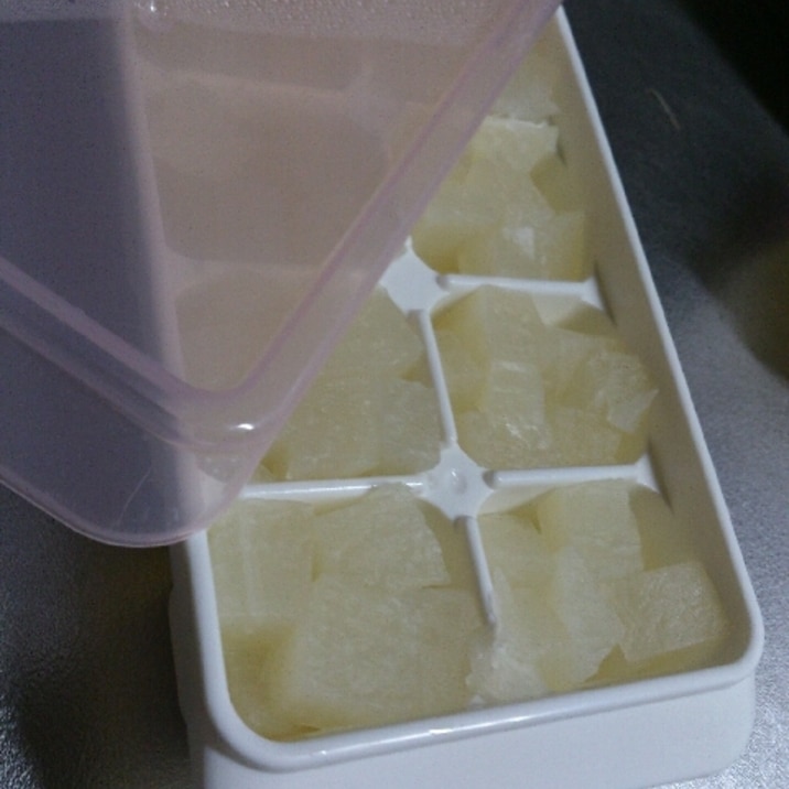 <離乳食>だいこん冷凍保存